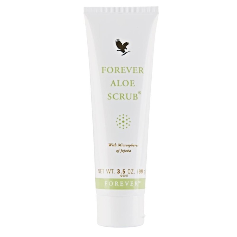 Tube de Forever Aloe Scrub avec aloe vera et microbilles de jojoba