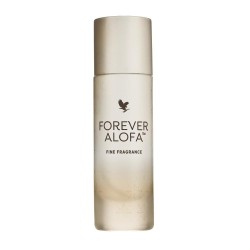Flacon de Forever Alofa Fine Fragrance sur fond blanc - Parfum floral et citronné pour femme