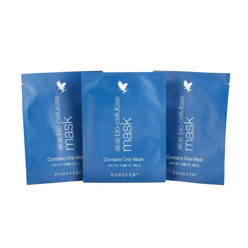 Forever Aloe Bio-Cellulose Mask en sachets individuels, traitement visage hydratant